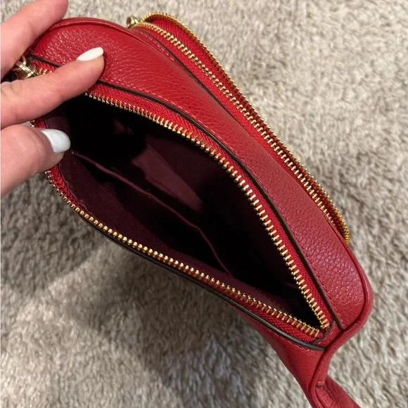 NWOT! Coach Red Leather Belt Bag - Picture 5 of 10